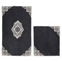 Mijölnir Juego de alfombrillas de baño de 2 piezas, Plateado